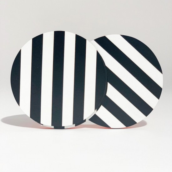  Striped Brooches Black  