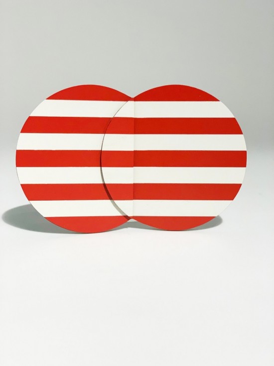 Striped Brooches Red 