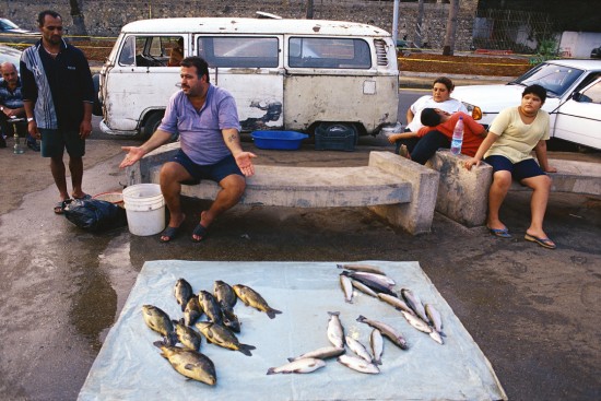 Man selling fish on the Corniche 